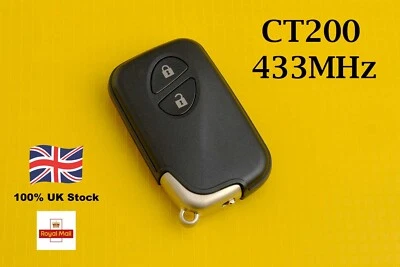 AFTERMARKET smart keyless key fob suitable for UK Lexus CT200h 433Mhz B74EA