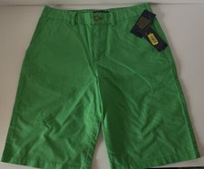 POLO Ralph Lauren Boys SHORTS 14 NEW GREEN Cotton YOUTH NWT