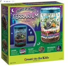 Kit for Kids - Educational Science Kits Ages 6-8 , Kids Grow 'N Glow Terrarium