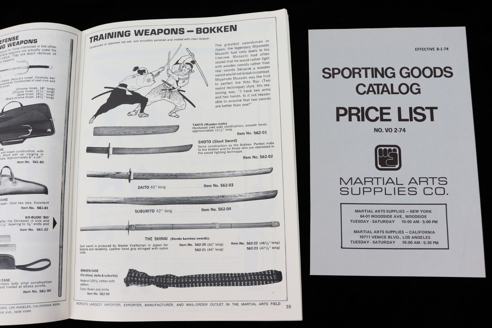 Vtg Martial Arts Supplies Catalog 1974 Kung Fu Karate Taekwondo Book