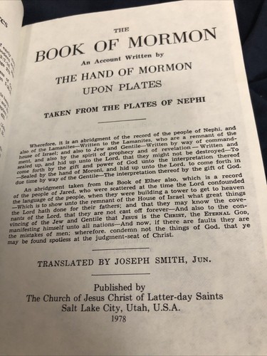 1974 Gold Foil Book of Mormon Reformed Egyptian Hieroglyphics Symbols LDS - Picture 7 of 11