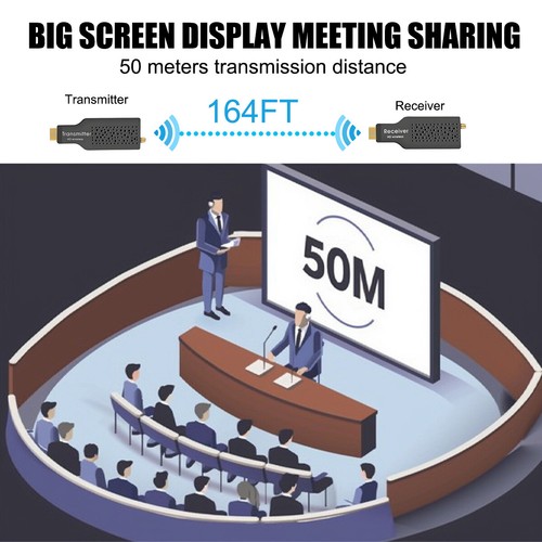 Transmisor y receptor HDMI inalámbrico 4K 1080P PC TV Audio Video HDMI Extensor Reino Unido - Imagen 8 de 12