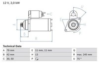 Bosch Anlasser Starter 0 986 026 160