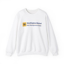 Washington Mutual Risk Management Dept. Crewneck Sweatshirt, WaMu Sweater, Stonk