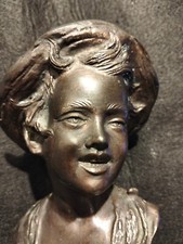 Bronzo Artista scultore Giovanni De Martino Napoli 1870/1935 scugnizzo pescatore