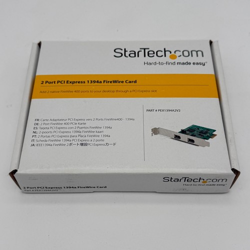 Carte FireWire StarTech 2 ports PCI Express 1394a PEX1394A2V2 - Photo 7/13
