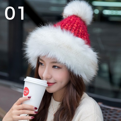 Damen Kunstfellbesatz Strickmütze Bommelmütze mit Bommel weich Winter warm Mütze - Bild 12 von 18