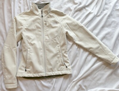 Womens The North Face Jacket White Apex Bionic Soft Shell Full Zip Coat Small