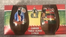 Warner Brothers Elf Movie Curved Table Glass 2-pack Distributed by ICUP #18598