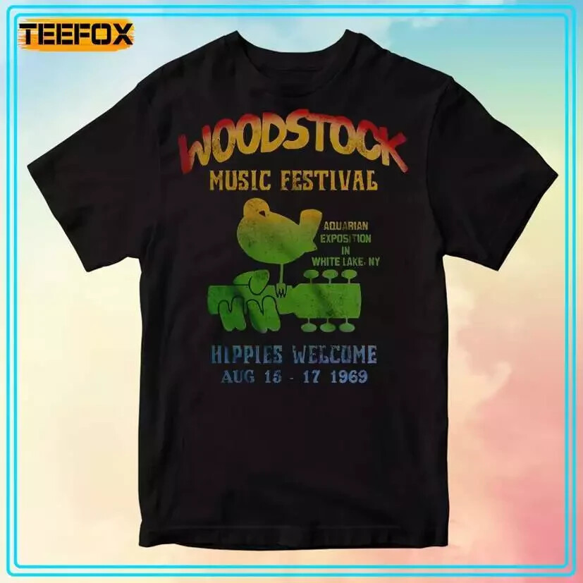 Vintage Woodstock 1969 Tour Band T-Shirt Made In USA Sz XL Single - Foto 8