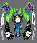 Graphic Kit 1999-2002 Kawasaki KX125 250 KX250 125 Old Decals graphic sticker