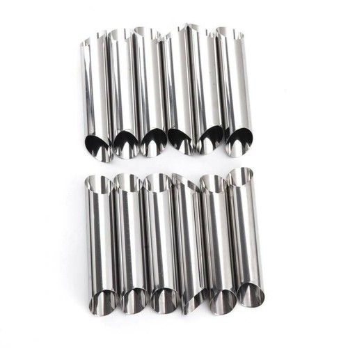 12x EDELSTAHL Cannoli Schillerlockenform Spritztüllen Schaumrollen Sahnerol B5W4 - Bild 15 von 15
