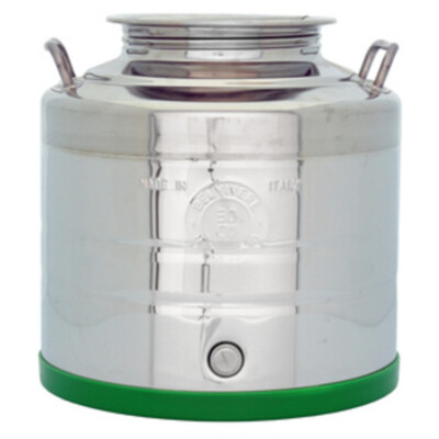 BIDONE FUSTO RECIPIENTE CONTENITORE PER OLIO IN ACCIAIO INOX 50 LT MADE IN ITALY - Majonshop saldatura e taglio