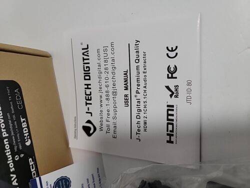 J-Tech Digital Wireless 1080P HDMI Audio Extractor, JTD-80 JTDAT5CH - Picture 5 of 8