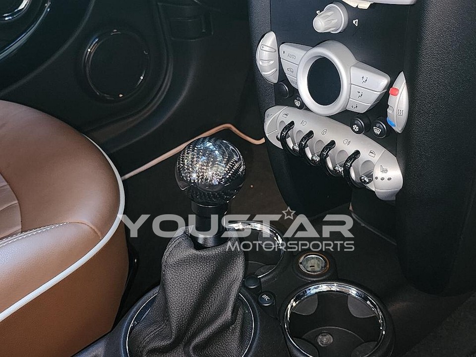 USA STOCK CARBON FIBRE MANUAL GEAR KNOB MINI R50 R52 R53 R56 54 F56 F60 ...