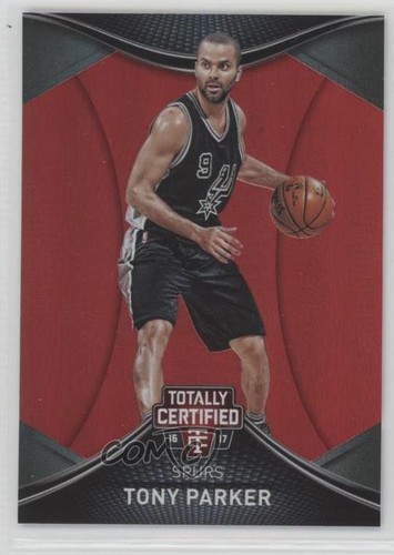 2016-17 Panini Totally Certified Red /199 Tony Parker #60 HOF - Picture 1 of 4
