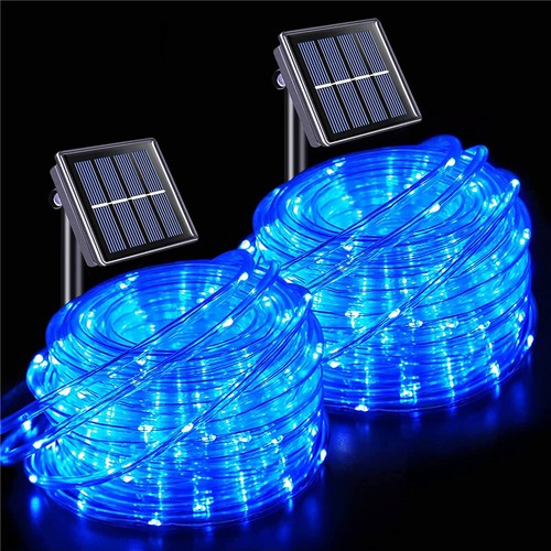 22M 200 LED Solar Rope Tube String Fairy Lights Strip Waterproof Garden Outdoor - Imagen 3 de 18