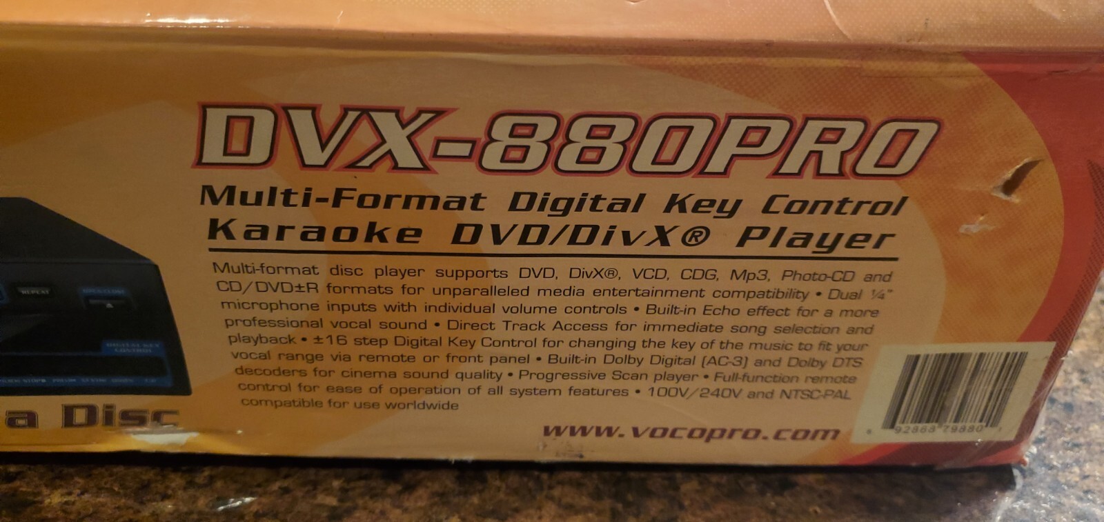 VocoPro DVX-880PRO Karaoke Player  W/Remote and 5 Discs Read Description 