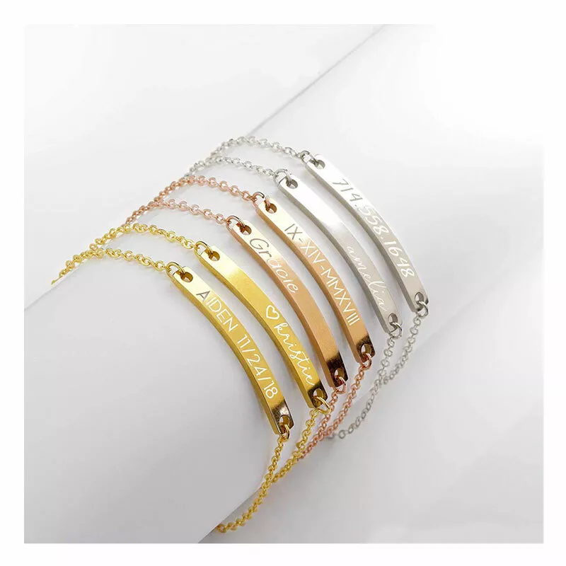 Real gold engraved bracelet deals