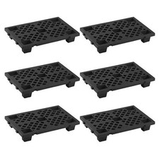 6 Pcs Plastic Pallets, Lightweight Waterproof Floor Pallet, Interlocking Stor...