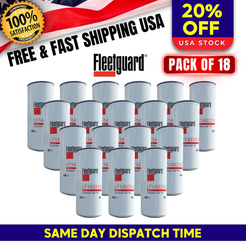 BULK DEAL (18 Pack) Fleetguard LF14000NN Oil Filter for, Cummins ISX 4367100 USA eBay
