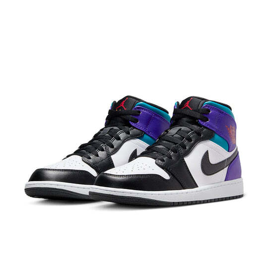 Nike Air Jordan 1 Mid Aqua Retro Sneakers Blue White Purple DQ8426-154