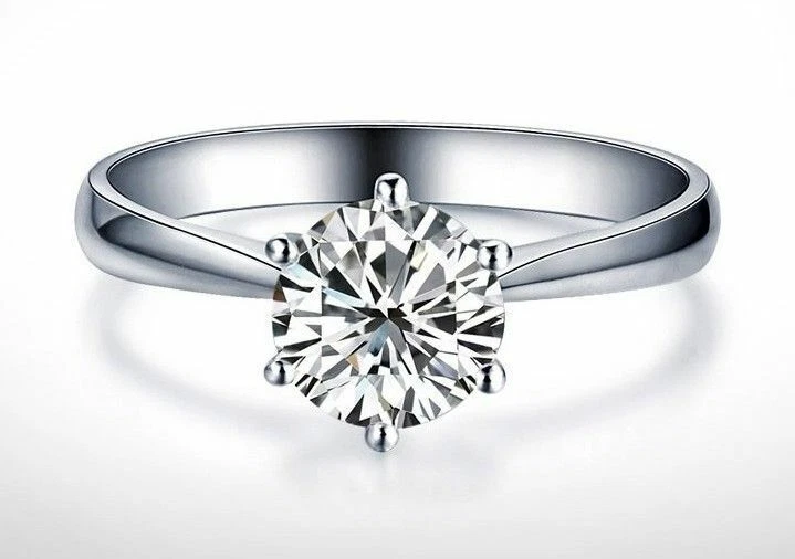 BENIAMINO Damen Verlobungsring 925er Sterling Silber Solitär Rhodiniert 18 K OVP - Bild 2 von 4