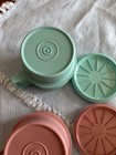 4 Vintage Tupperware Coffee Cups Pastel Colors # 1312 Stackable 8oz — photo 7