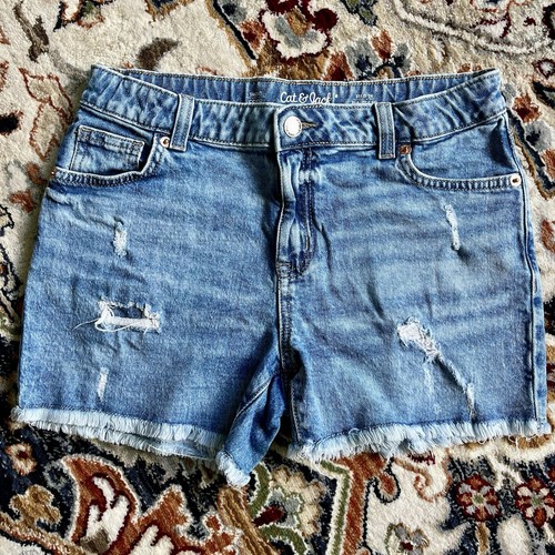 Girls Shirts Tanks Bundle Set Denim Shorts Cat & Jack Summer Play Size 10/12 - Picture 6 of 9