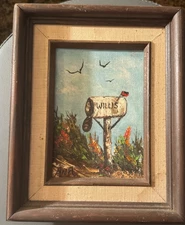 Rare Signed “ANA” Impressionist Landscape With Mailbox “WILLIS” — Vibrant Light