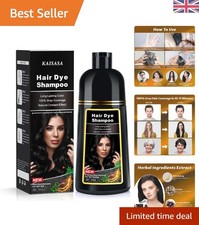 Kiwi-Scented Black Hair Dye Shampoo for Men & Women - Nourishing & Effective