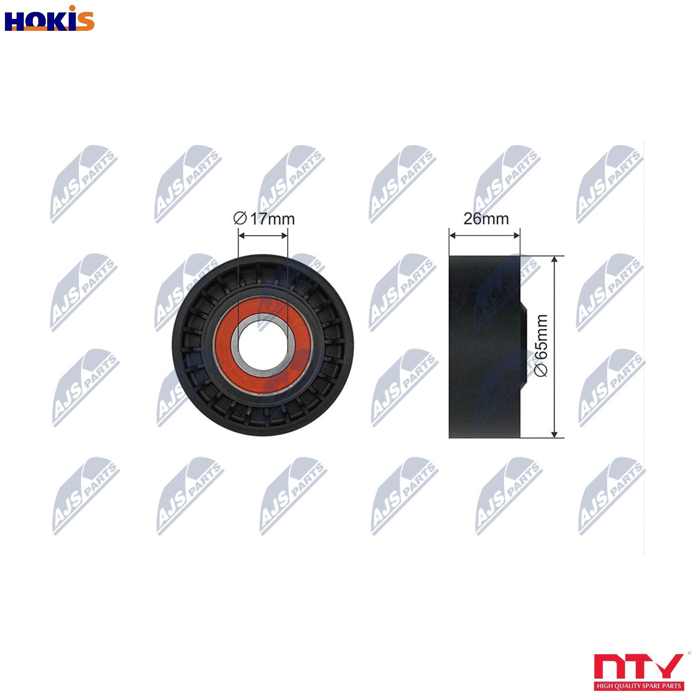 Fits NTY RNK-RE-041 V-RIBBED BELT PULLEY IDLER - Image 7