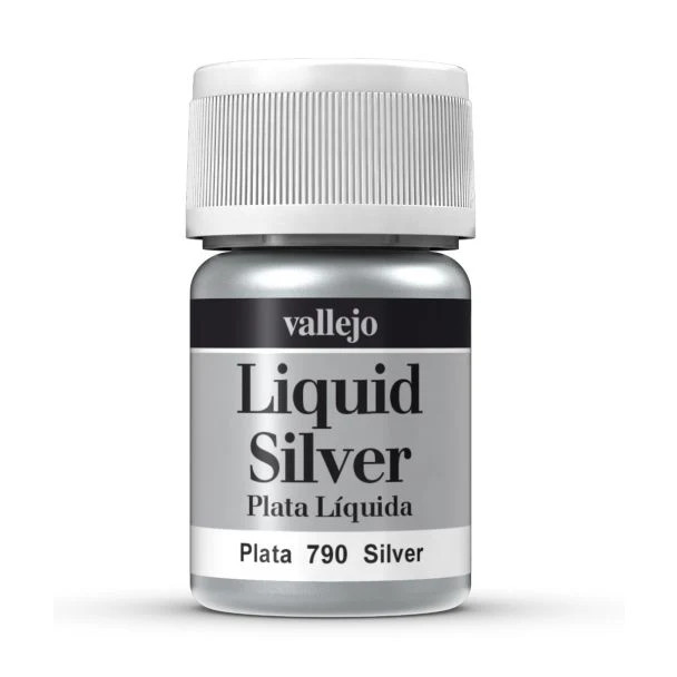 Vallejo Liquid Metal Silver Metallic Alcohol Based 35ml / 1.15 fl oz - 70.790 - Image 3