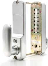 Digital 14-Btn Combination Lock with Holdback Weather-Resistant Code Lock Silver
