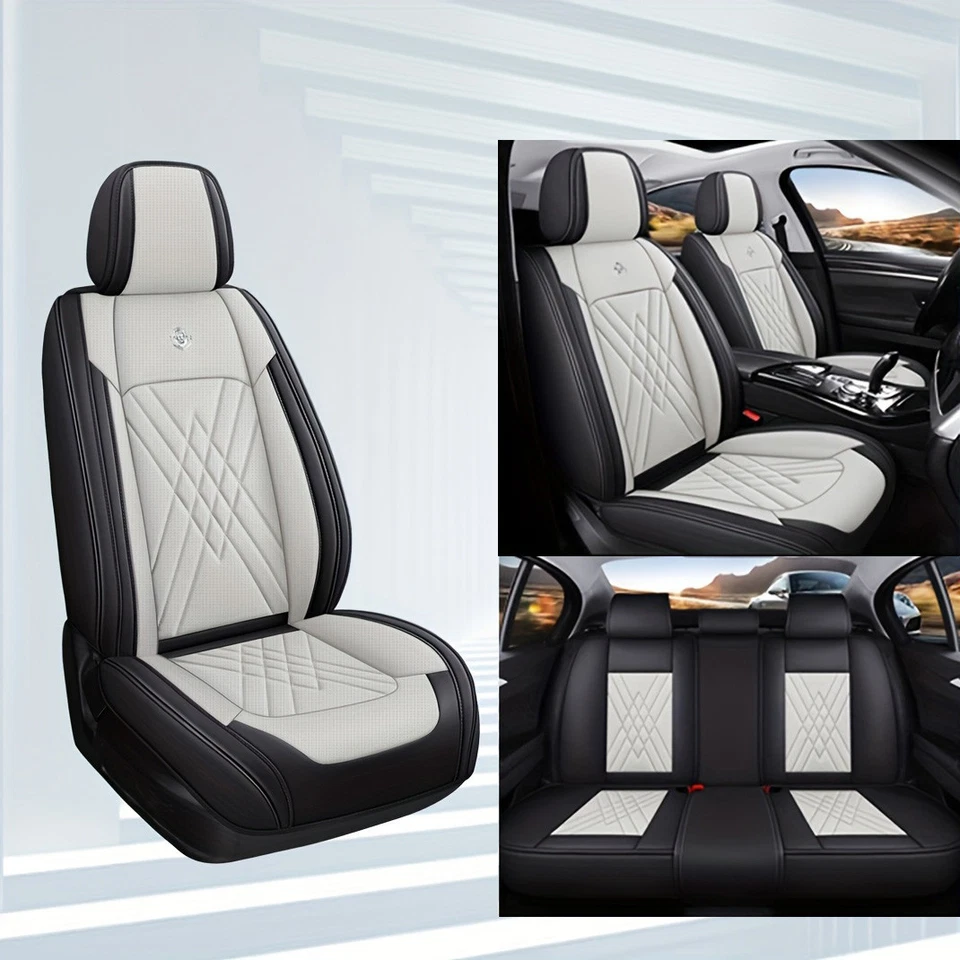 Juego completo de funda de coche de 5 asientos de cuero NAPPA para HYUNDAI Grand Santa Fe Veracruz Foto 4 de 4