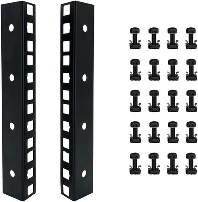4U Rack Rails with M6 Rack Mount Screws and Cage Nuts Set for DIY Server and Net
