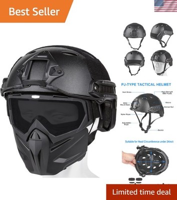 Lightweight Airsoft Helmet with Side Rails - Ideal for Hunting & CS Outdoors