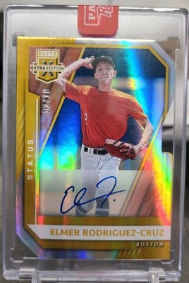 2021 Panini Elite Extra Edition Elmer Rodriguez-Cruz Auto  2/10 Jersey Match NYY