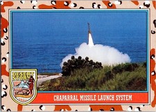 1991 Desert Storm 131 Chaparral Missile Launch System Topps Trading Card TCG CCG