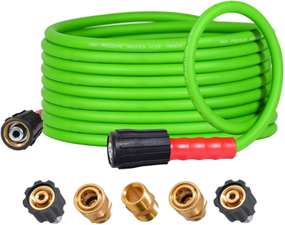 #ad Super Flexible Pressure Washer Hose 25FT for Power Washer Kink Resistant Exten $48.05