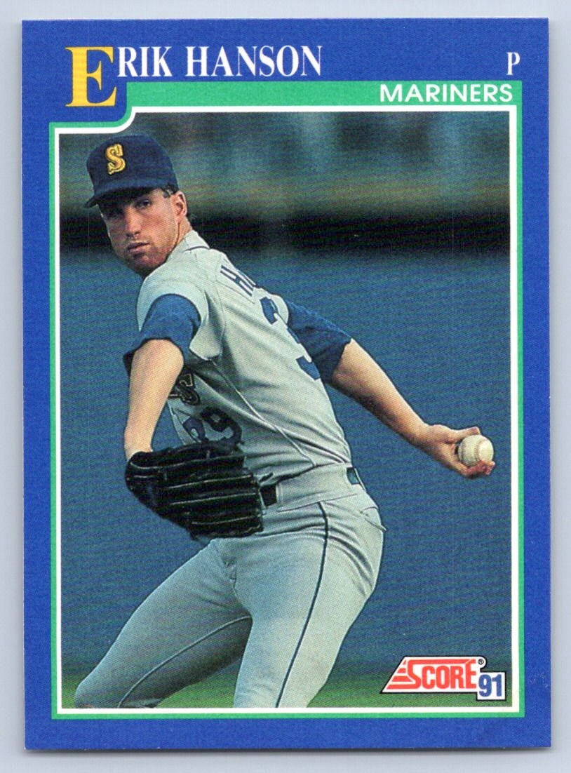 1991 Score Erik Hanson #486 Seattle Mariners