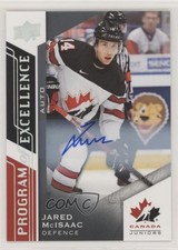 2020-21 Team Canada Juniors Program of Excellence Autos Jared McIsaac Auto 07oy