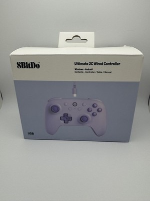 8Bitdo Ultimate 2C Wired Controller for PC, Android, w/ Hall Effect Joys, Purple