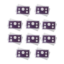 Empty Plastic Lens with Purple Insert A Holds 5 Coins, 10 Pack