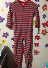 Carter  s Boys or Girls Fleece Pajama Size 7 Footed Full Zip