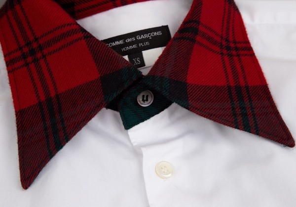 COMME des GARCONS HOMME PLUS Plaids Switching Shirt Size XS