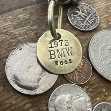 1973 Bmw 2002 Custom Solid Brass Key Fob Bmv 320i 525 730 B 73