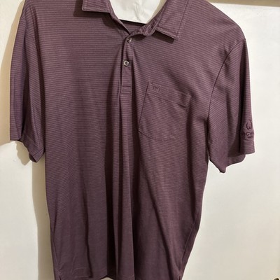 Travis Matthew Men Large Purple Stripe Polo From Wigwam Golf Course In Arizona!