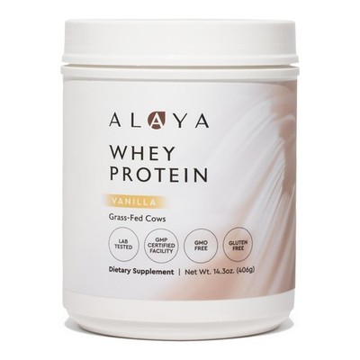 Whey Protein Powder Vanilla Grass Fed 20g Natural Hormone Free Alaya Naturals