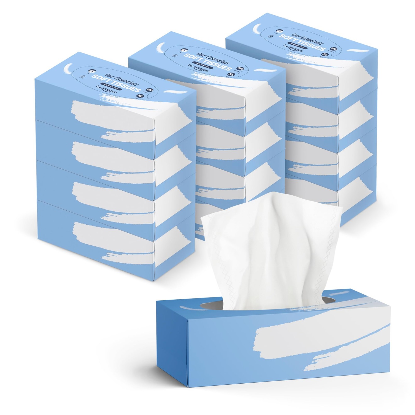 By Amazon Facial Tissues 2 Ply, 180 Sheets 12 Pack - Image 3